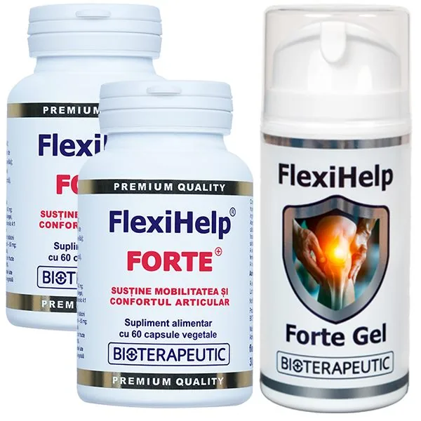 Pachet FlexiHelp Forte Capsule + Gel · Pachet 2 luni